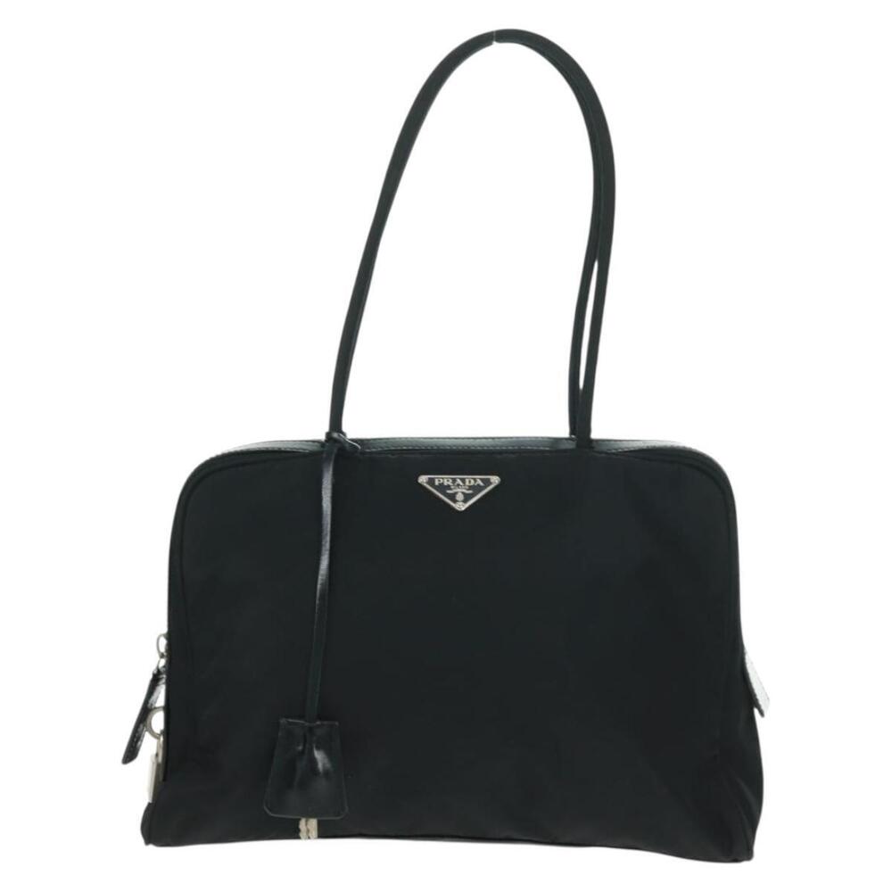 PRADA Hand Bag Nylon Leather Black Silver Auth ep12566 - Picture 13 of 16